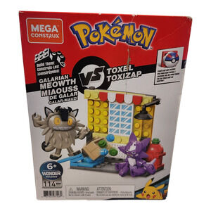 Mega Construx Pokemon 114 Piece Galarian Meowth vs‎ Toxel Building Set (2020)